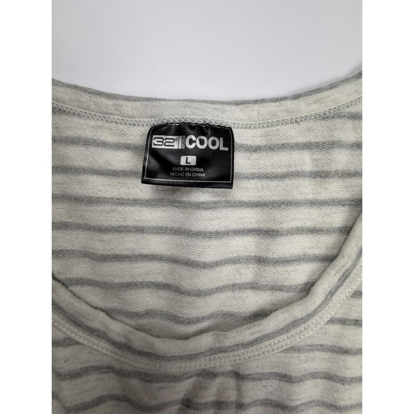 32 Degrees Cool Women's Sleeveless Striped Tank Dress Gray White Stretch Size L - Picture 3 of 8
